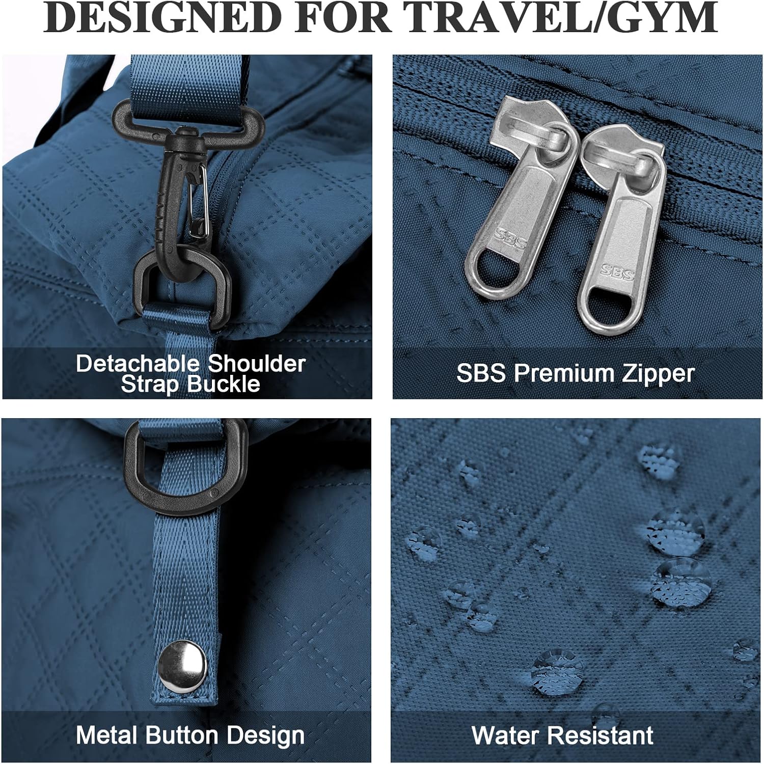 Travel Duffel Bag, Carry On Overnight Weekender Bags for Women | Travel Bag with Wet Pocket & Trolley Sleeve, For Spirit Airlines 18x14x8 Personal Item Bag