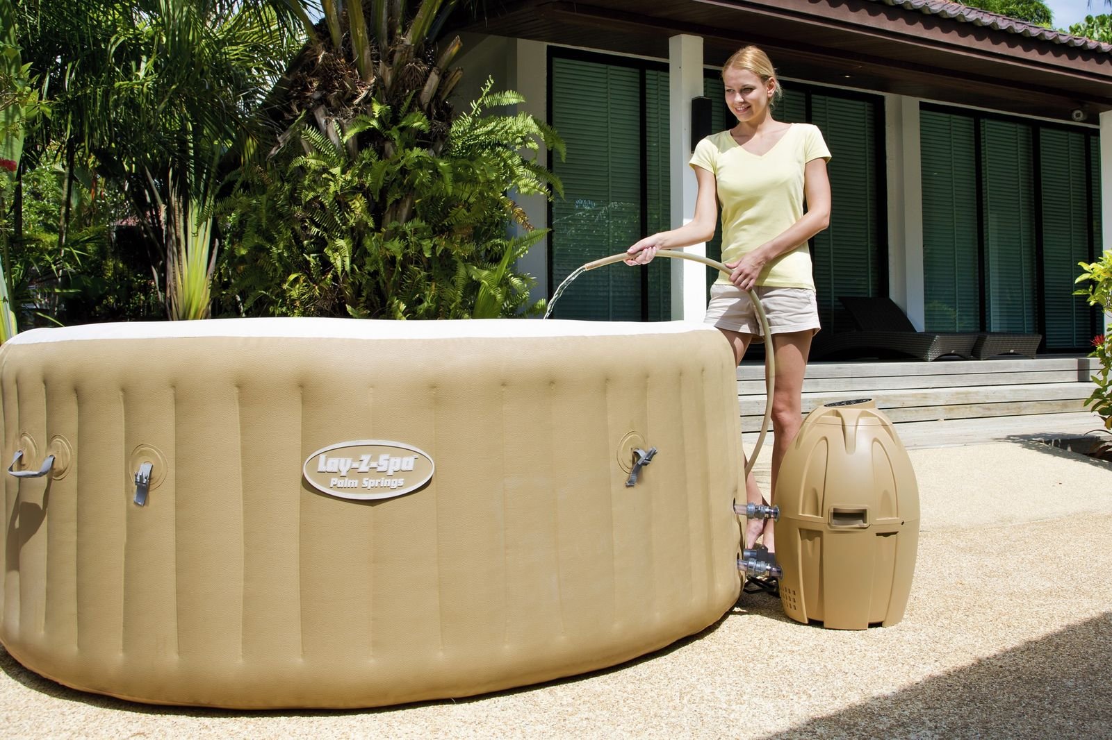 Bestway 60017 Minipiscina idromassaggio Gonfiabile Lay-Z-Spa Palm Springs AirJet™