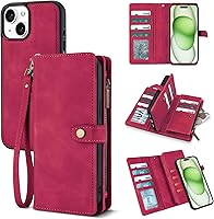 Vista 12 de TwoHead Funda tipo cartera para iPhone 12 Pro Max con tarjetero, funda magnética desmontable para teléfono 12 Pro Max, piel sintética, a prueba
