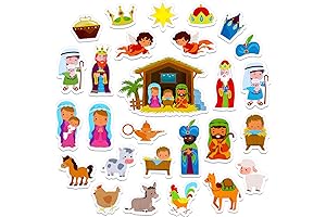Kigeli Nativity Scene Magnets: 27-Piece Religious Manger Scene
