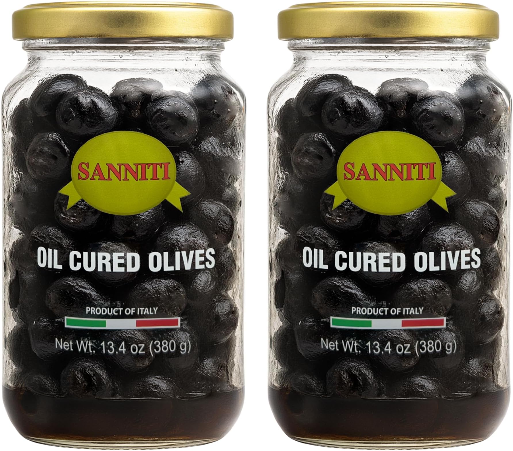 Sanniti Dry Cured Olives, 13.4oz (Pack of 2)