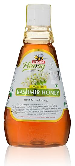 Bharat Honey Agmark Grade 'A' Small Bee Kashmir Honey, 500 Grams - NMR Tested with No Added Sugar