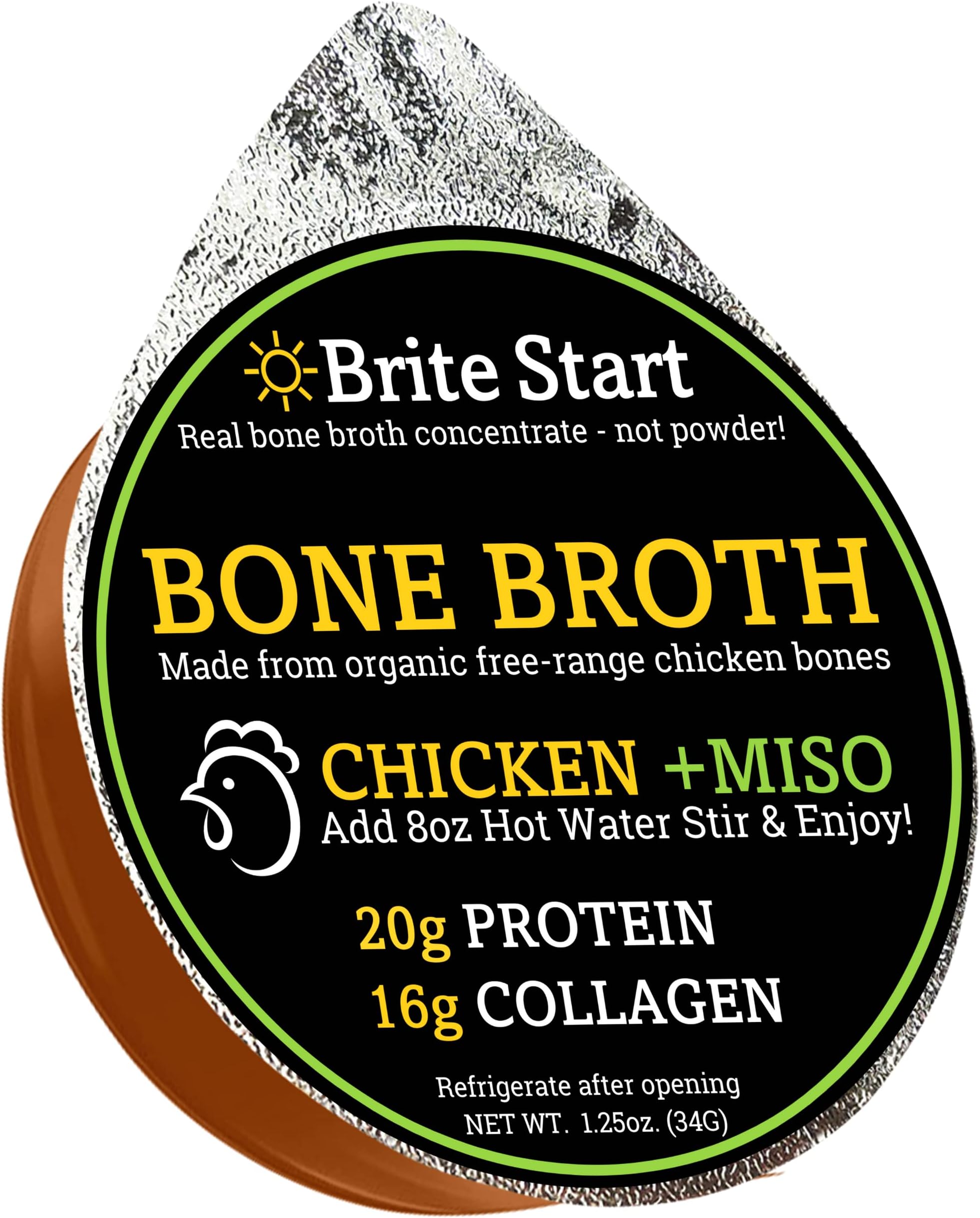 Brite Start Chicken Miso Bone Broth Concentrate, 4 Count