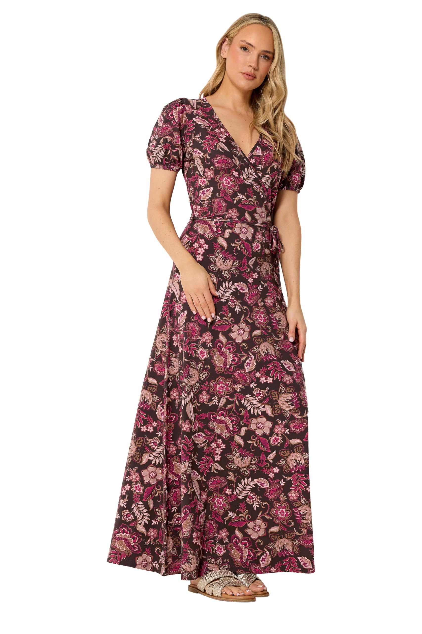 Long Tall Sally - Women's Wrap Dress - Maxi Dress - Size 12 - Chocolate