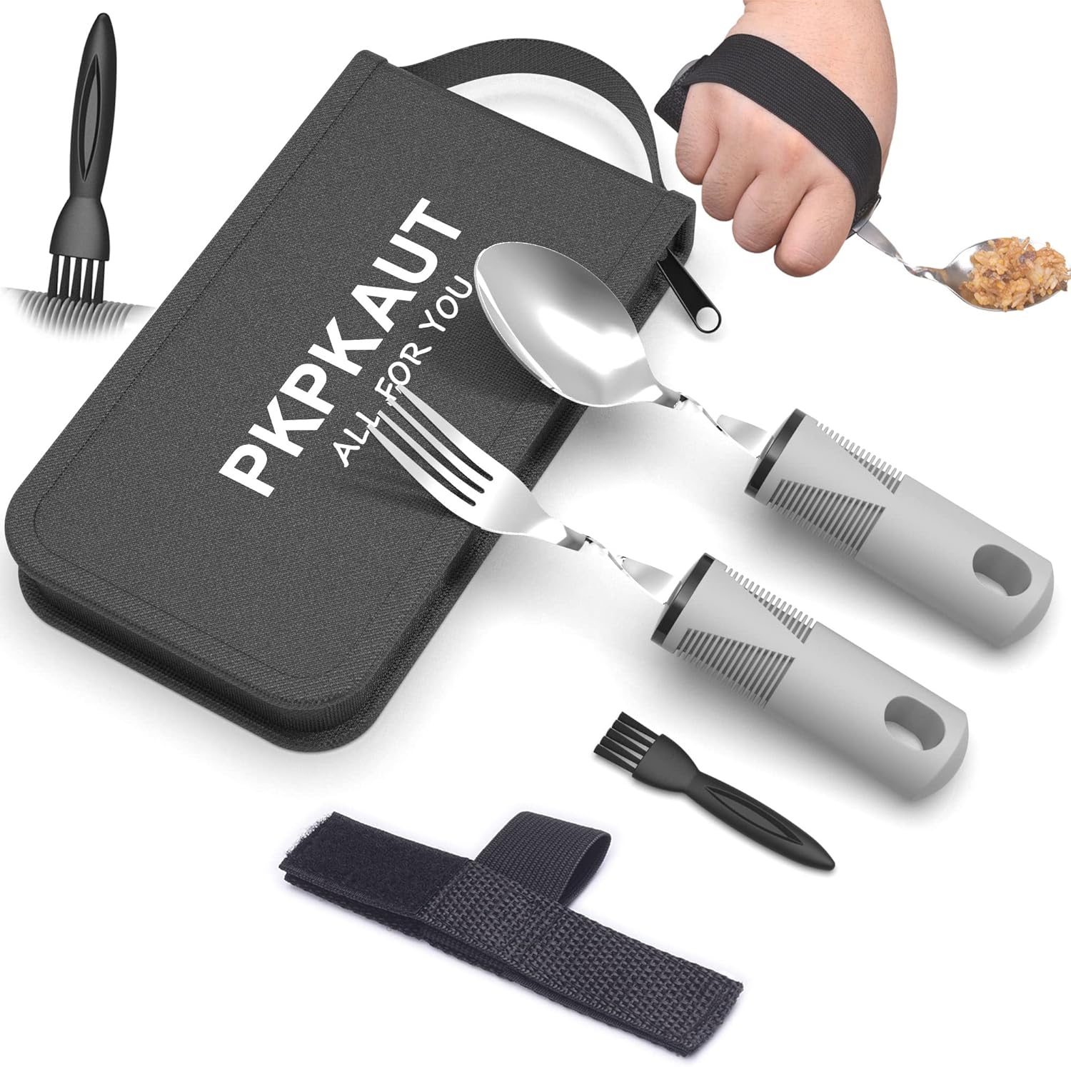 PKPKAUT Weighted Utensils for Hand Tremors Silverware Set
