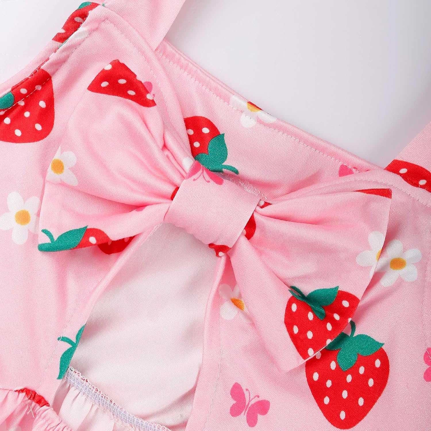 Toddler Girls Dresses Kids Summer Clothes Ruffle Sleeve Back Bowknot Dress Baby Backless Party Sundress 2-7 Years - Image 7