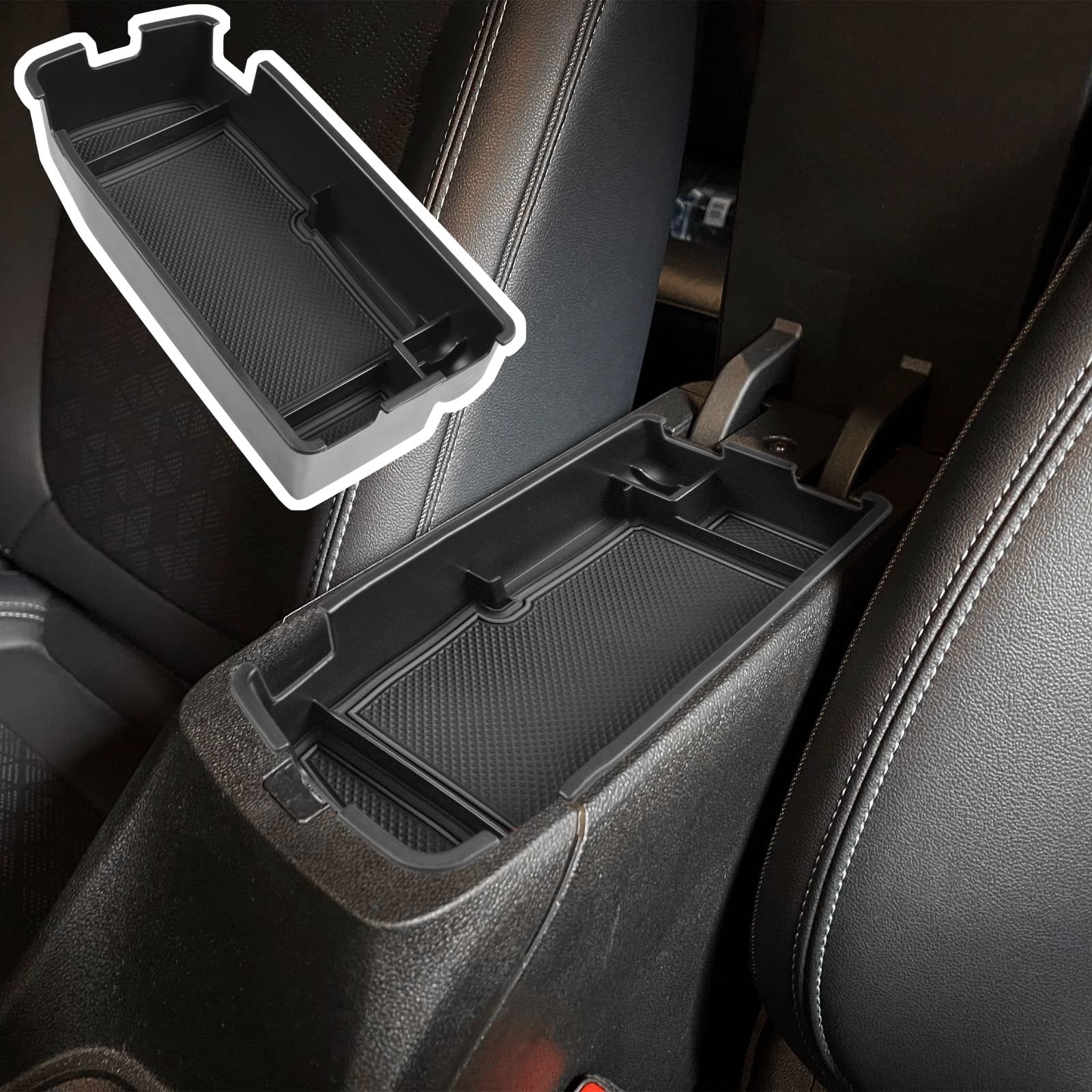 Photo 1 of TACORBO [ Upgrade Redesign] Center Console Organizer Compatible with Chevy Bolt EUV/EV 2022 2023 Accessories, Bolt EV Armrest Glove Box Secondary Storage, ABS Materials Insert Tray,Black