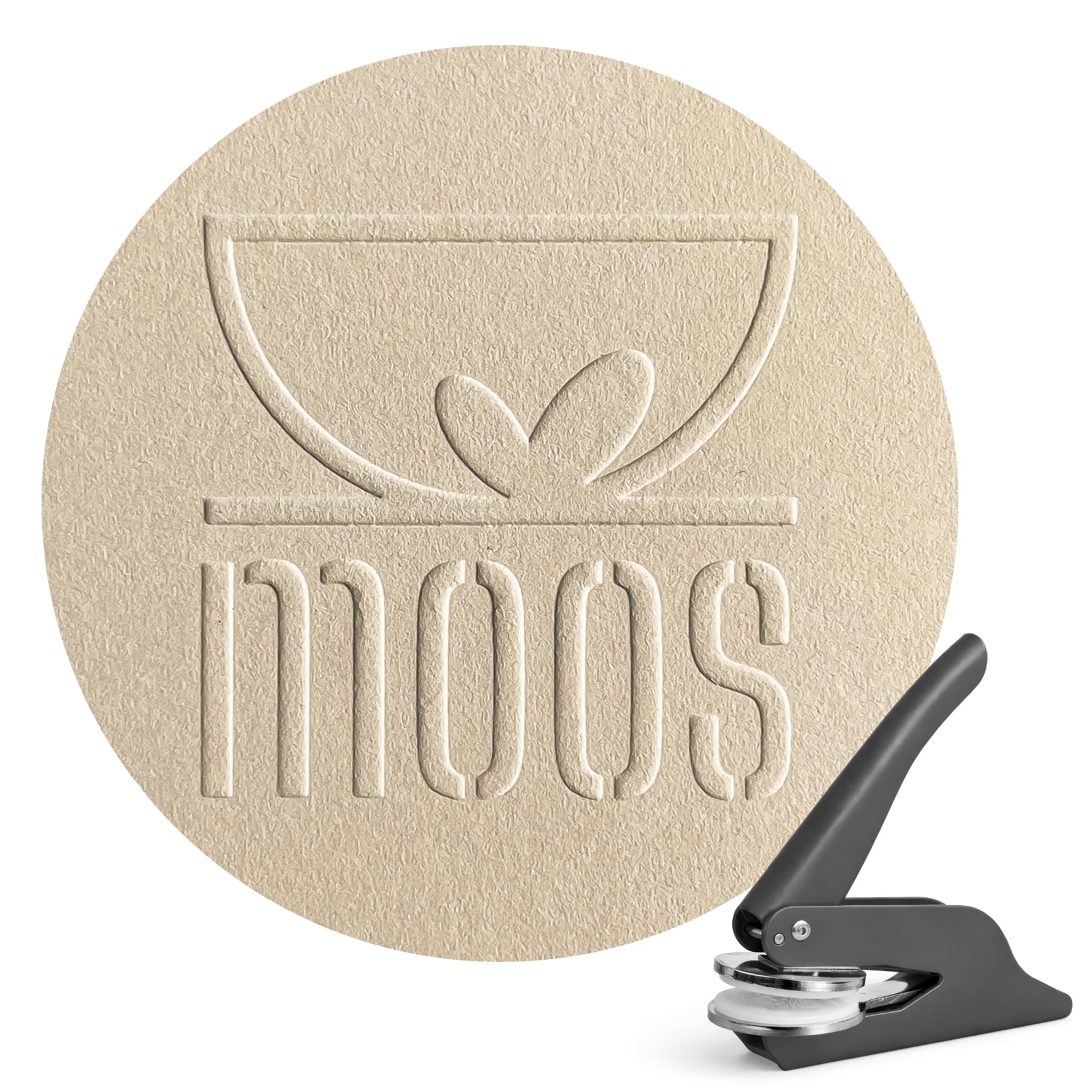 Ex Libris Personalised Embossing Stamp - Book Embossing Pliers for Paper - Ideal as a Gift or Special Occasion - Various Designs (Grey, Add Your Logo)