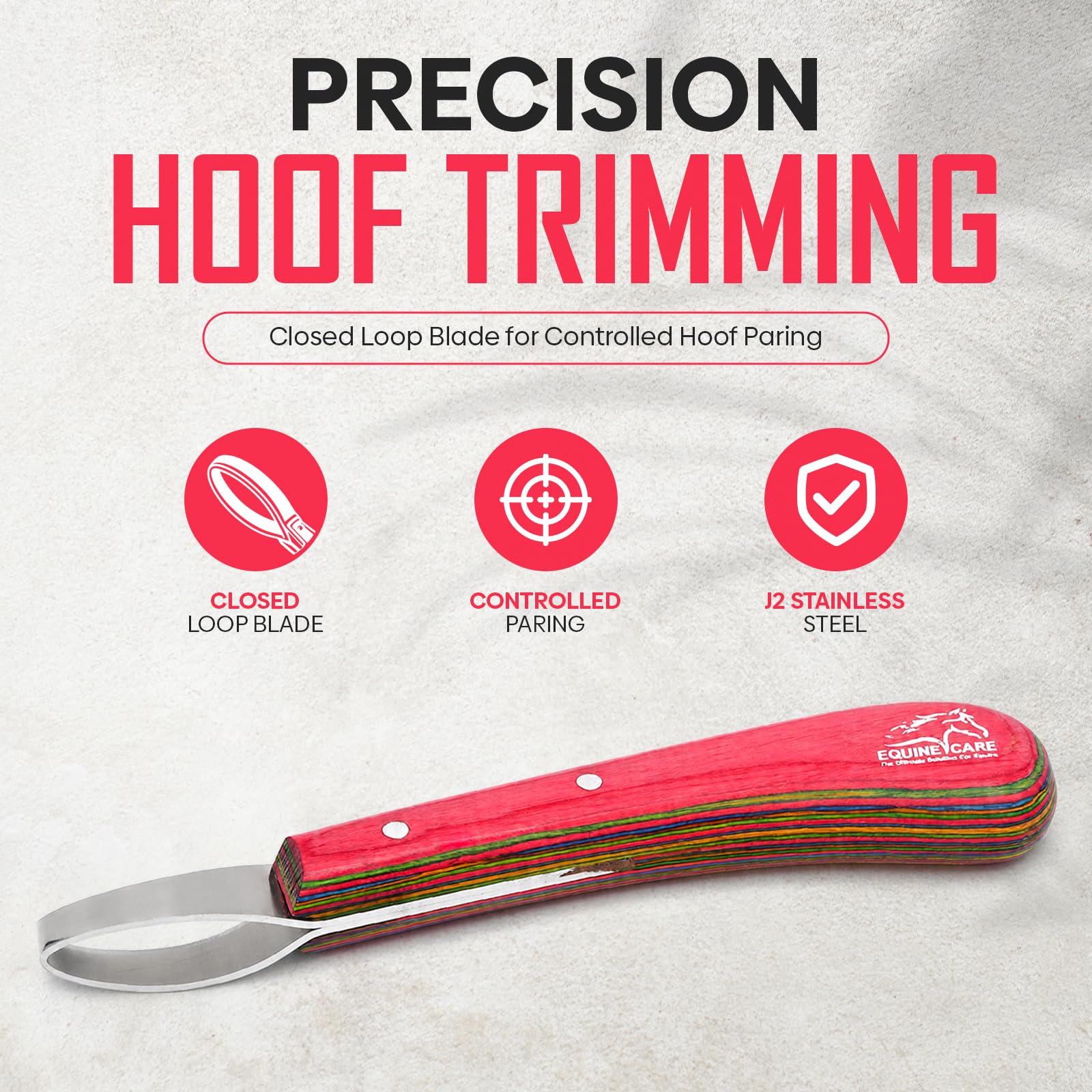Equine Hoof Loop Knife - J2 Stainless Steel -2