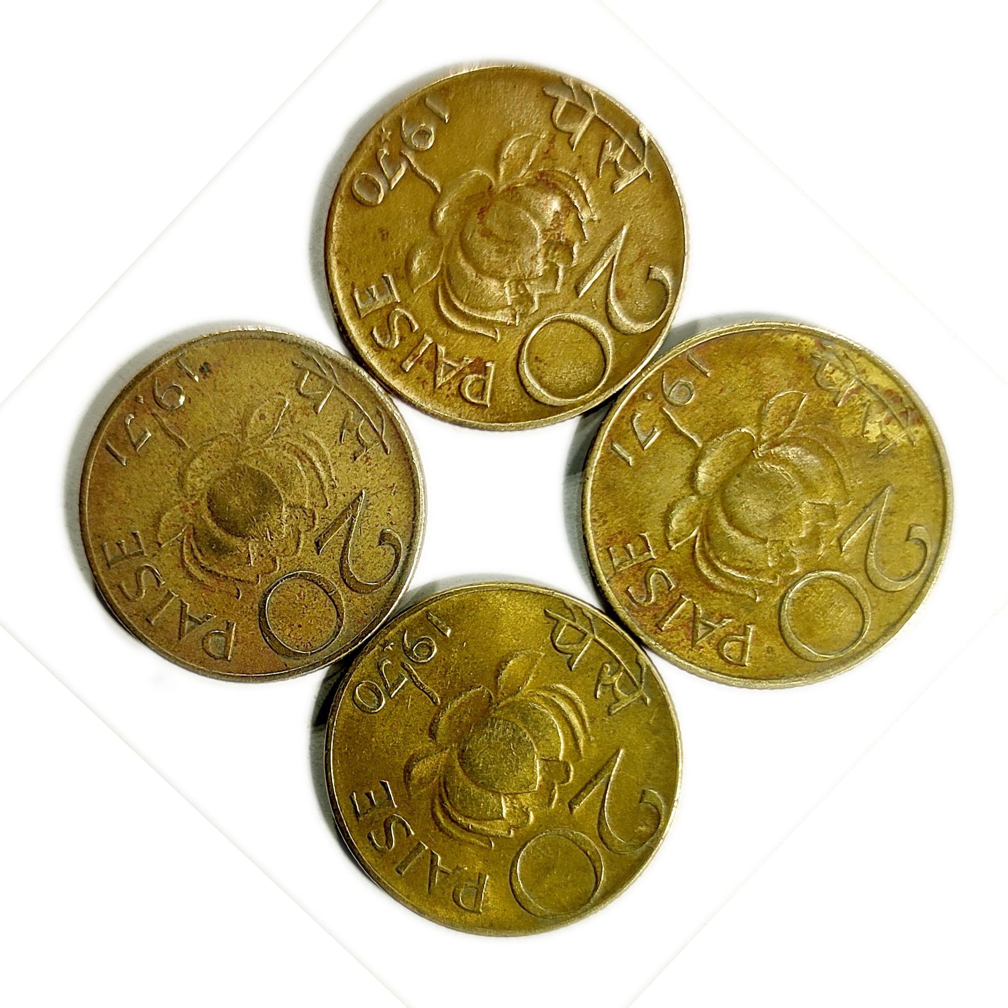HISTORICAL INDIA - Set Of4 Coins Collection For Students, Brown