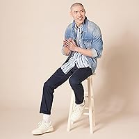 Vista 6 de Tienda Essentials - Camisa de popelina de manga corta y ajuste regular para hombre