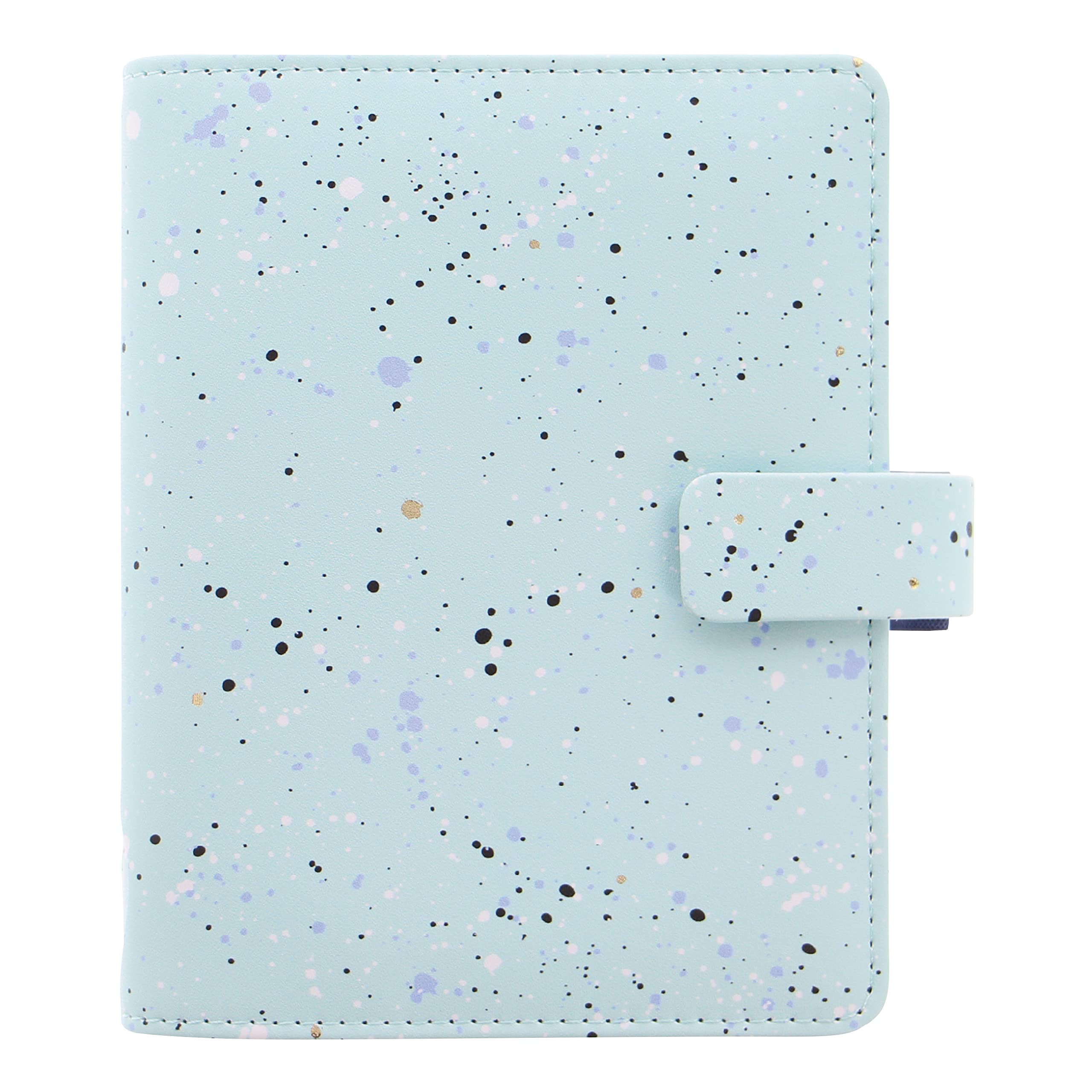 Filofax Expressions C028728-25 - Agenda settimanale 2025, formato tascabile, effetto pelle, dettagli in lamina d'oro, sei anelli, visualizzazione settimanale, multilingue