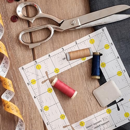 Miniatura 5 de EXCEART 2 reglas cuadradas para acolchar, reglas cuadradas cuadradas, reglas cuadradas de retazos, regla cuadrada a medida, regla de costura de