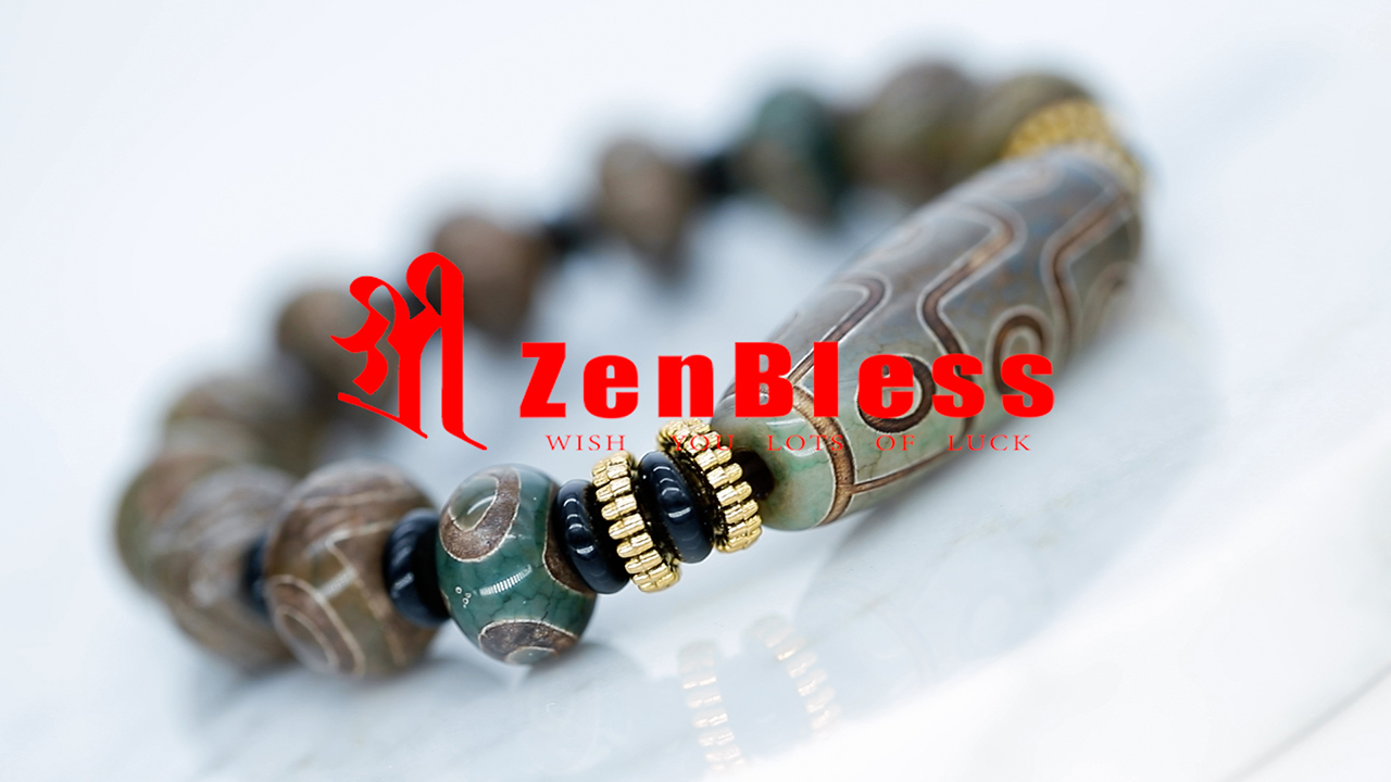 Dreiäugige Dzi-Perle