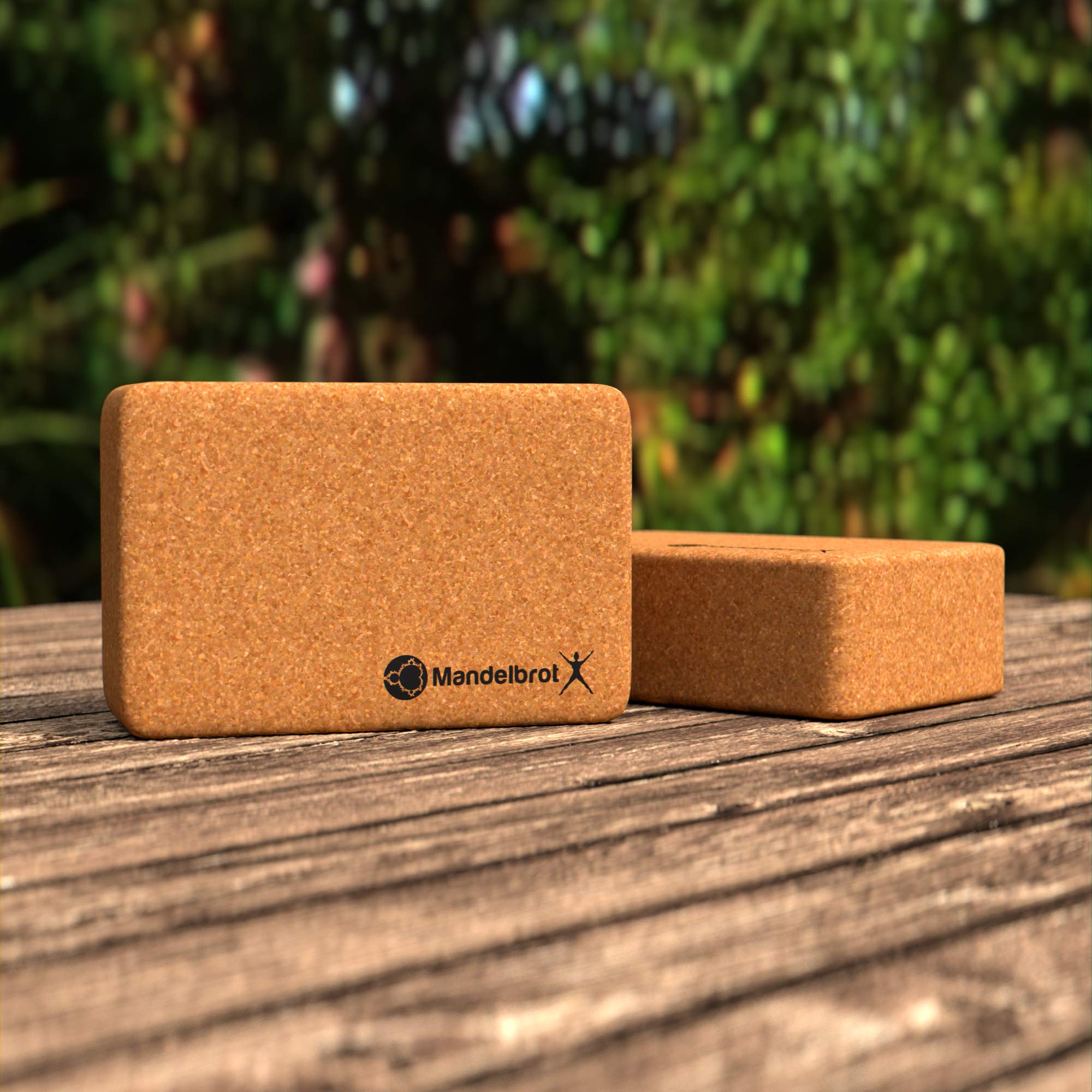 Yoga-Block, 2er Pack Korkblöcke, umweltfreundlich, nachhaltig, schlankes Design für Yoga, Pilates, Stärke, Balance und Flexibilität – 7,6 x 15,2 cm x 9 cm