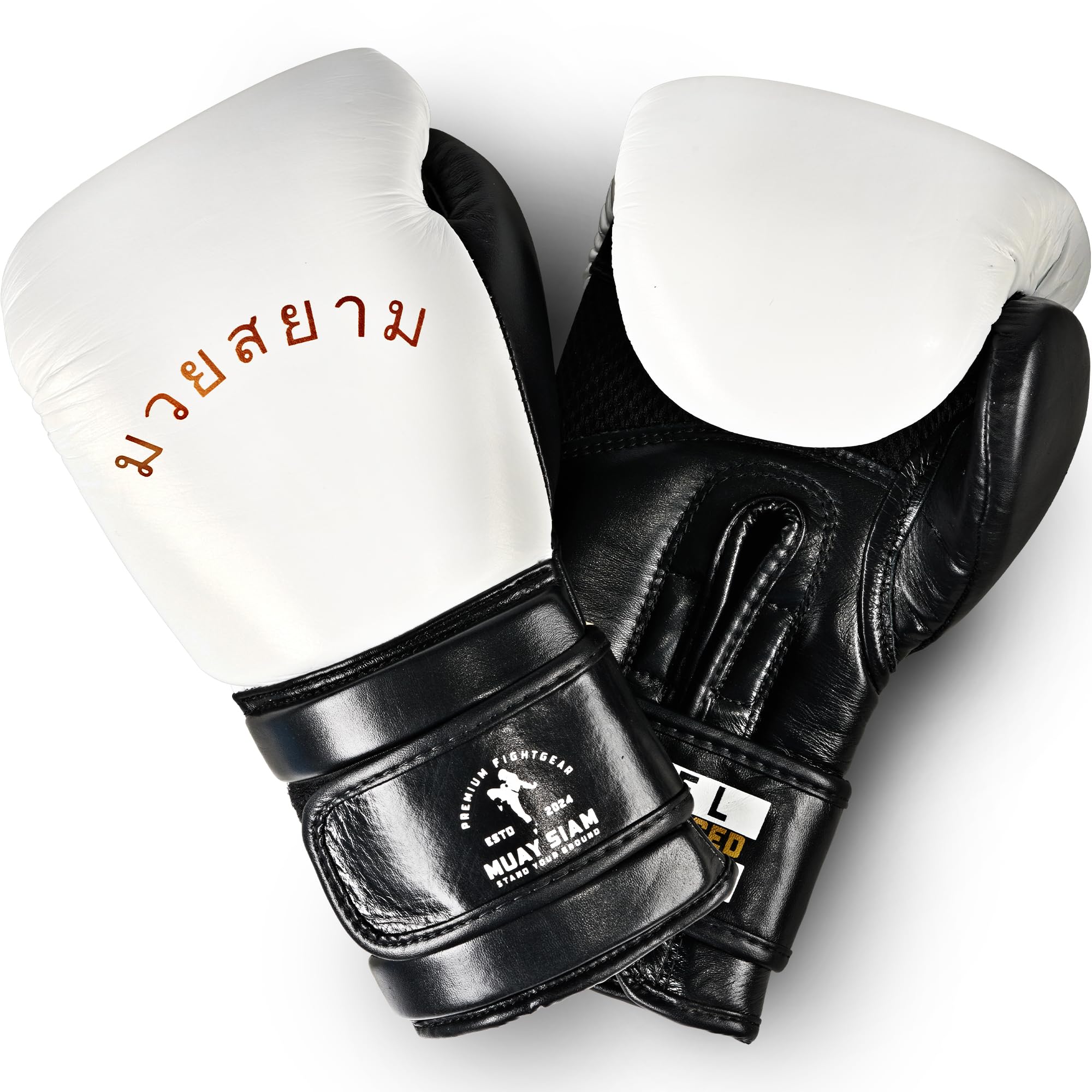 Boxhandschuhe Leder für Muay Thai MMA Kickboxen Sparring – Premium Kampfsport Handschuhe [ShockGuard Gel & QuickSlip Design] – Ideal für Boxtraining & Sandsack | Jetzt Größe Wählen