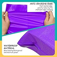 Vista 4 de Sobres de polietileno de 6 x 9 pulgadas, 100 piezas, sobres de correo de plástico morado con grosor de 2.4mil, bolsas de envío impermeables