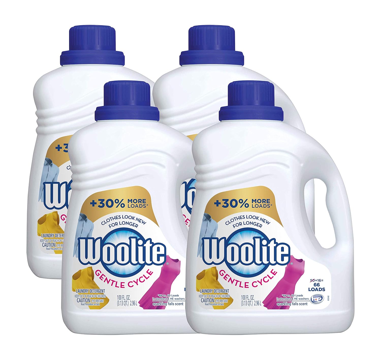 Woolite 062338981130 Gentle Cycle Liquid Laundry Detergent with Color Renew, HE
