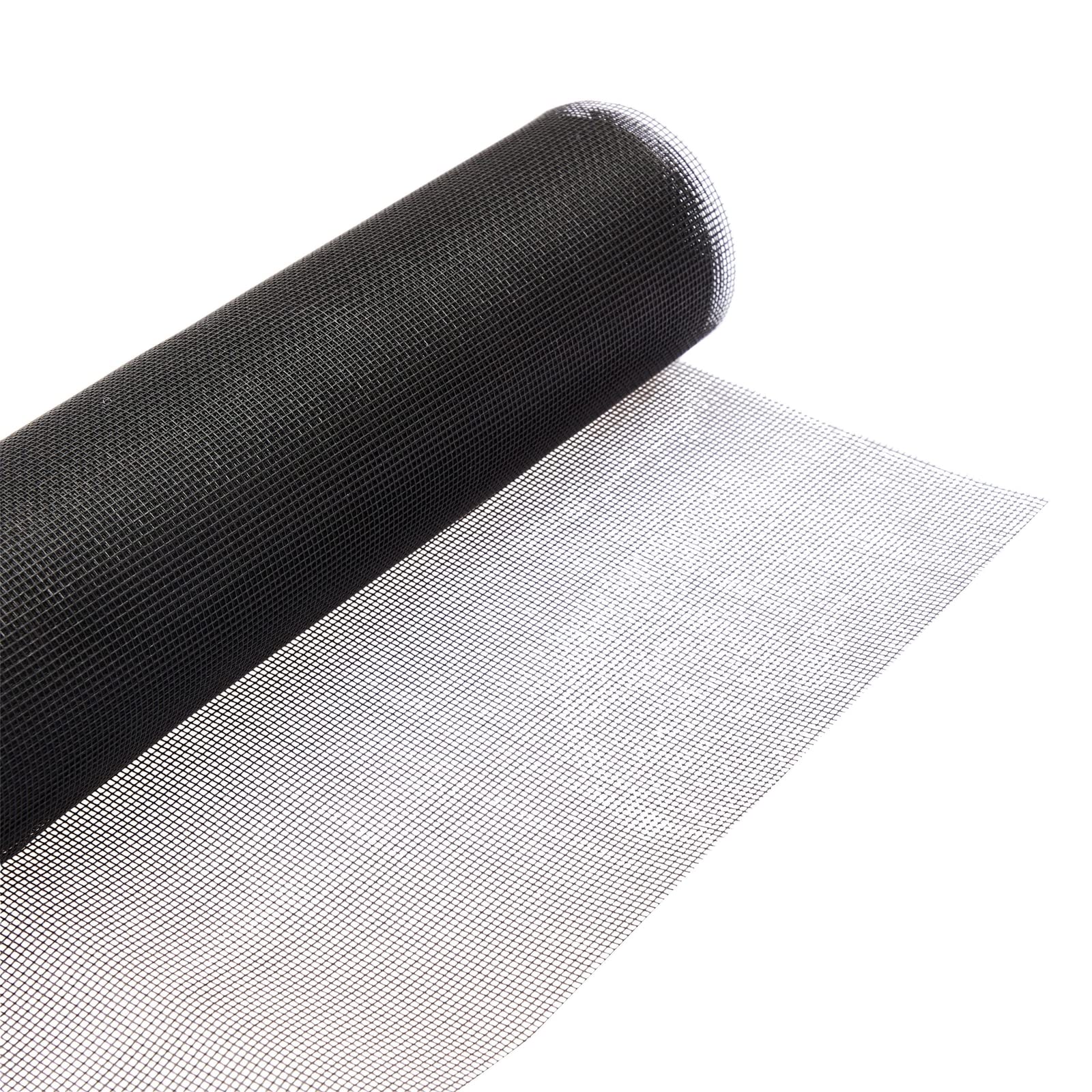 Stockroom Plus Replacement Black Fiberglass Window Screen Mesh Roll for Windows, Screen Doors, and Crafting (118x39 in)