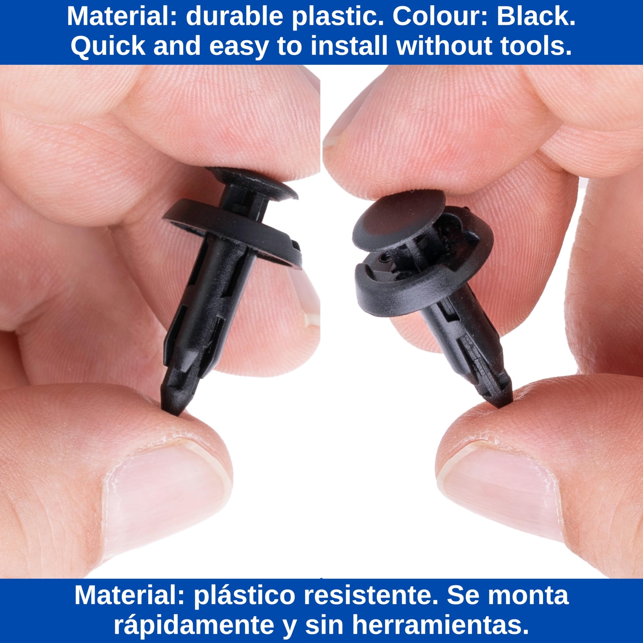 10 Perni A Fessura Con Clip R – Diametro 6mm Lunghezza 25mm – BZP Chrome 3 - Foto 2