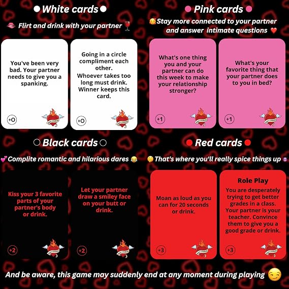 RISKY COUPLES - Super Fun Couples Game for Date Night: 150 Spicy Courages and Questions for Your Partner. Romantic Anniversary and Valentine's Gifts. Card Game for Couple