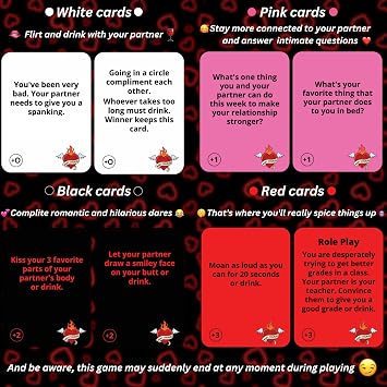RISKY COUPLES - Super Fun Couples Game for Date Night: 150 Spicy Courages and Questions for Your Partner. Romantic Anniversary and Valentine's Gifts. Card Game for Couple