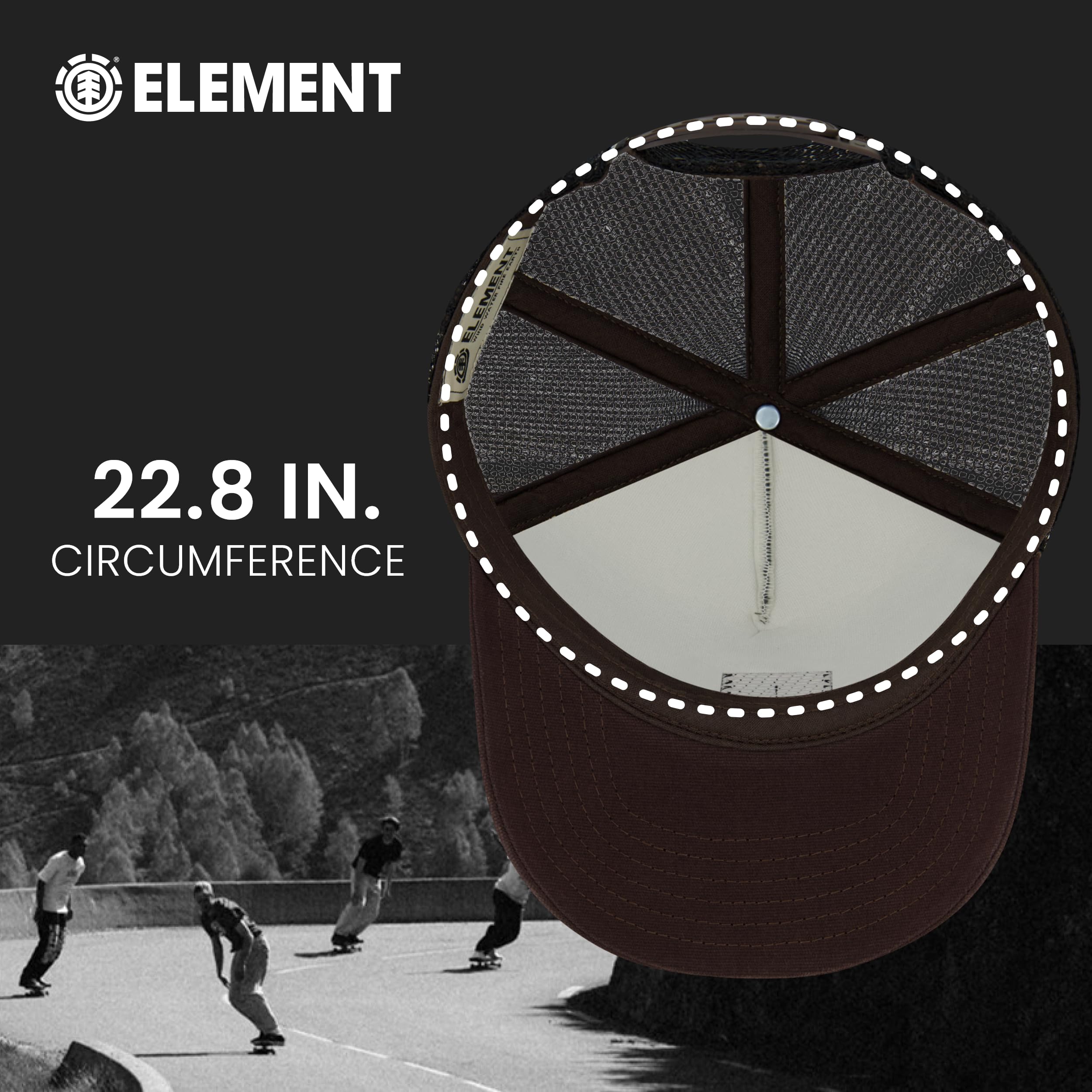 Element Element Trucker Hat, Adult Baseball Cap with Curved Brim - Gorra de béisbol Unisex Adulto