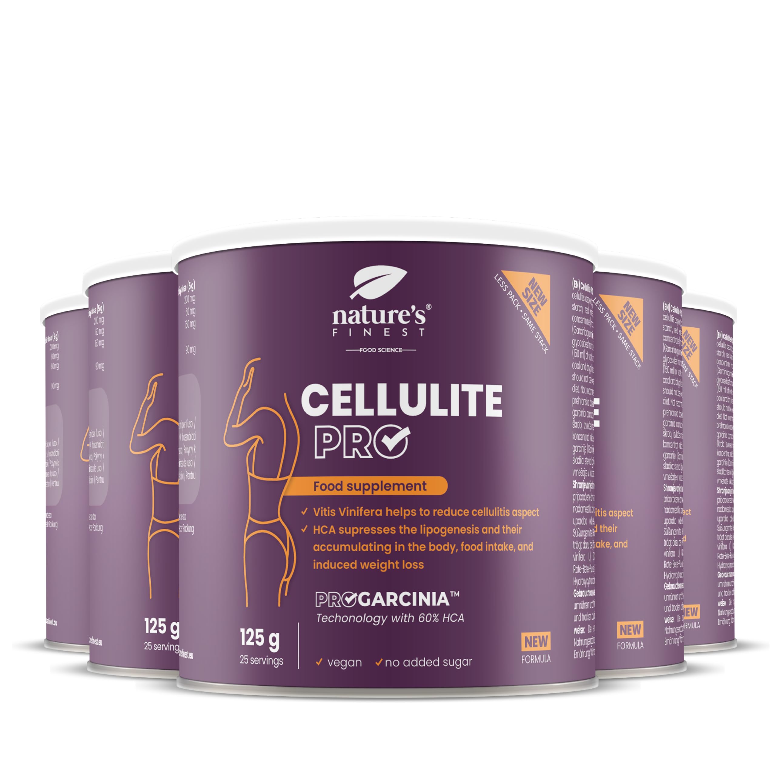 Nature's Finest by Nutrisslim Cellulite PRO - Anti Cellulite, Hunger Blocker, Fettblocker zum Abnehmen für Damen - Mit Garcinia Cambogia und Rotweinextrakt