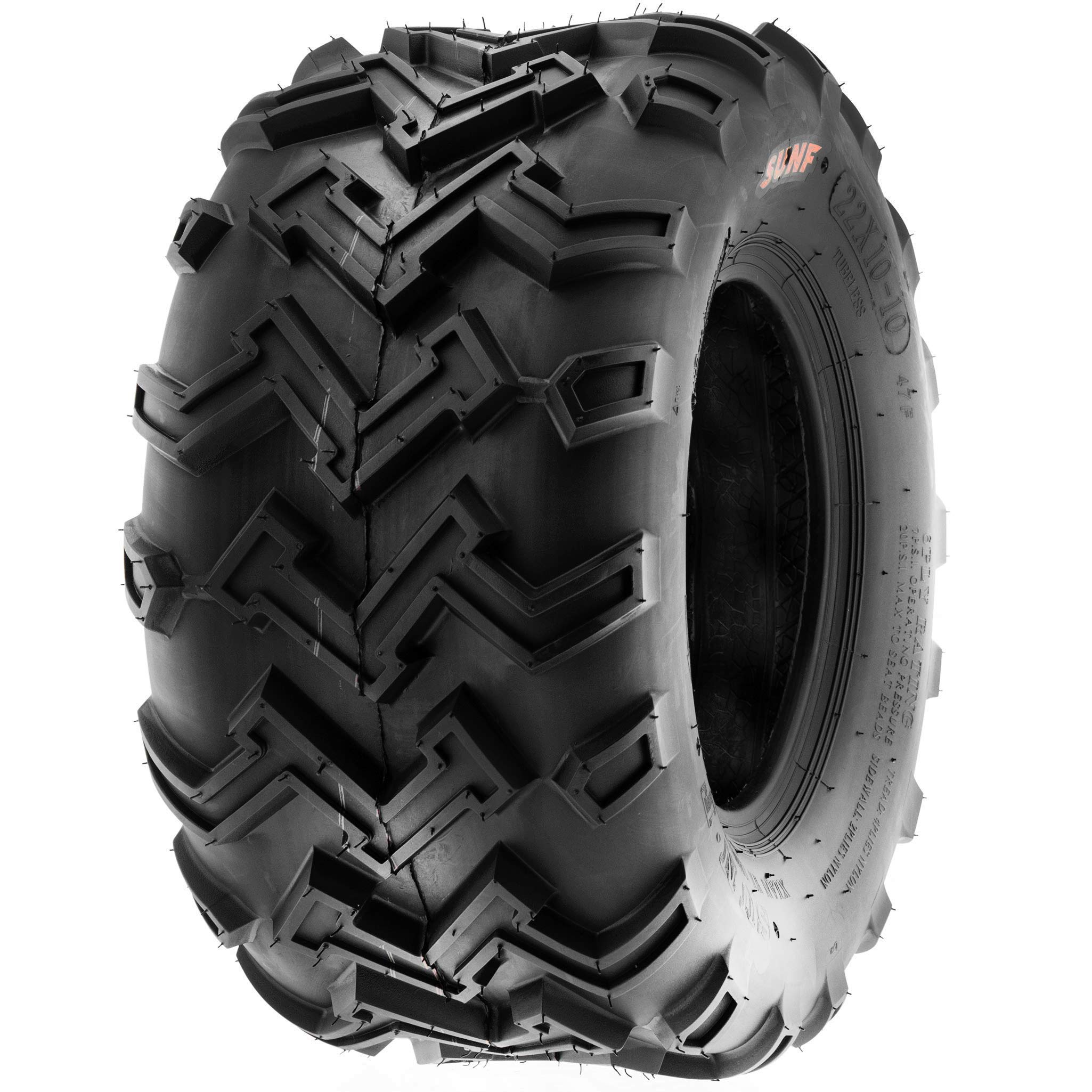 SunF A001 22x10-10 22x10x10 Quad ATV UTV pneumatici fuoristrada 6PR TL 47F E4 Mark, set di 2 pezzi