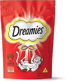 Dreamies Petisco Carne Tentadora Gatos Adultos 80G