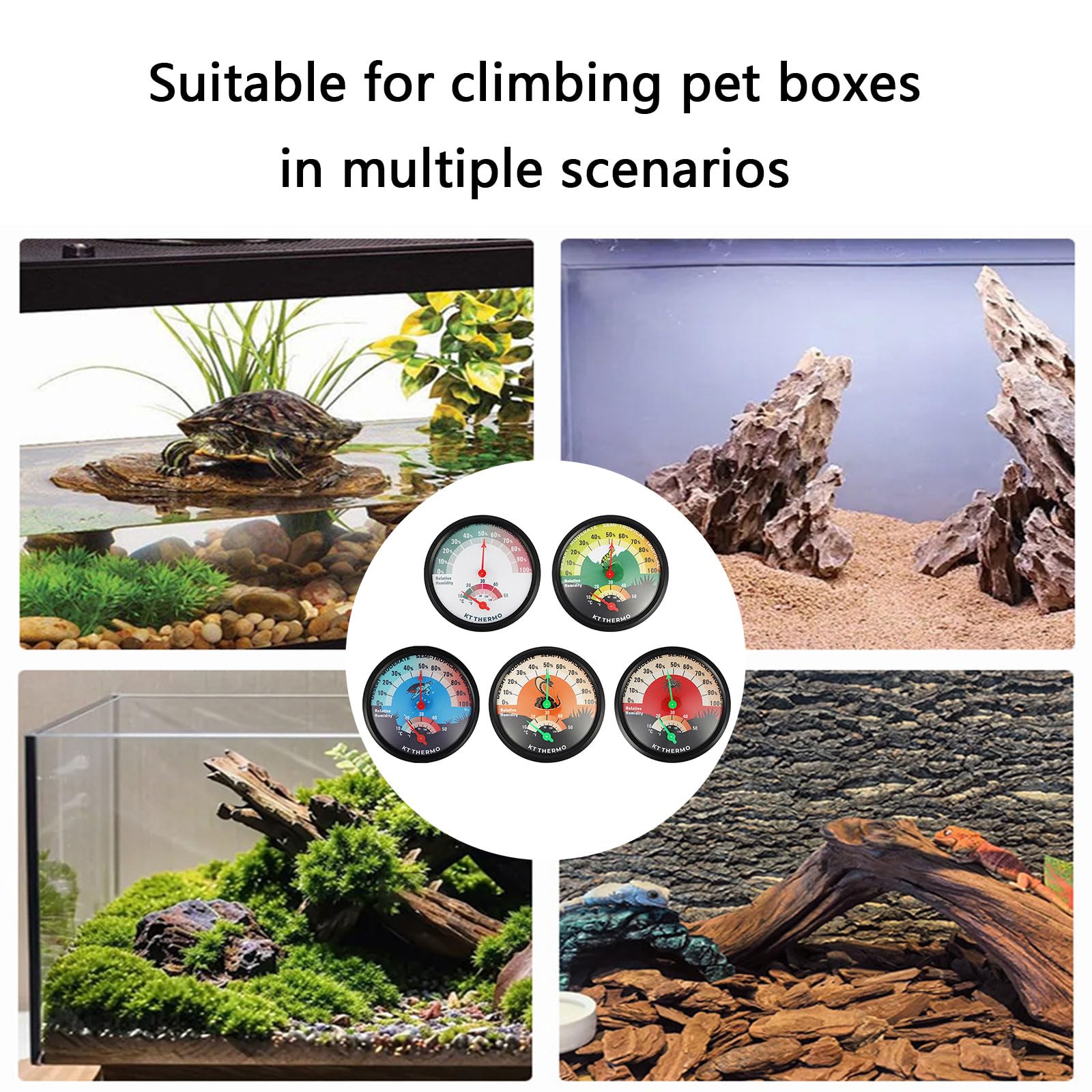 RGYBAO Reptiles Pet Temperature & Monitors High Precisions Sensors Reptiles Hygrometer for Accurate Environmen