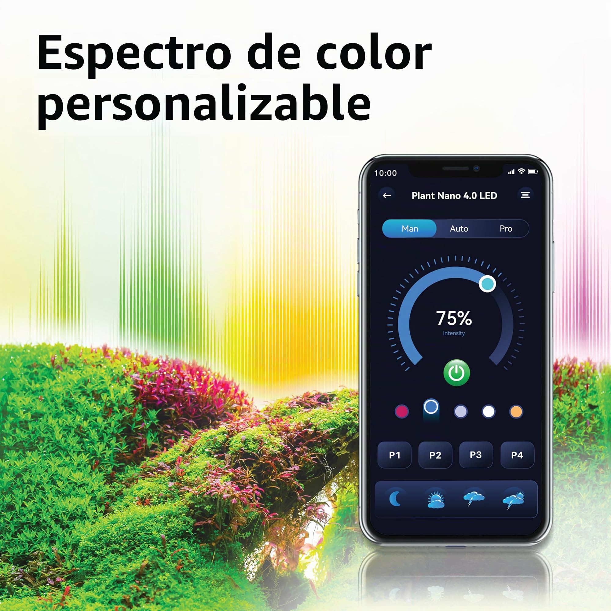 Pantalla para Acuario Fluval Nano Plant 4.0 LED w/BT Mesh, 20 W