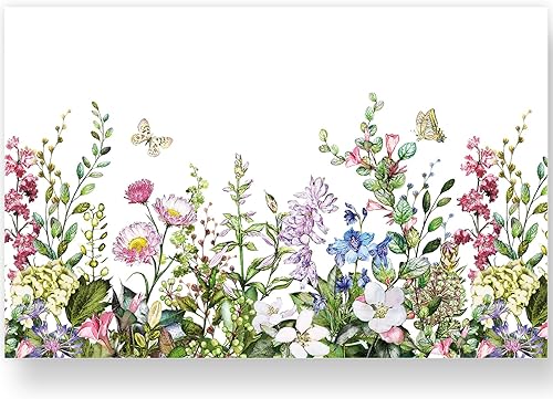JarThenaAMCS 50 hojas de flores silvestres individuales de papel decorativo con mariposas florales para primavera, boda, despedida de soltera, mesa JarThenaAMCS 50 hojas de flores silvestres individuales de papel decorativo con mariposas florales para primavera, boda, despedida de soltera, mesa