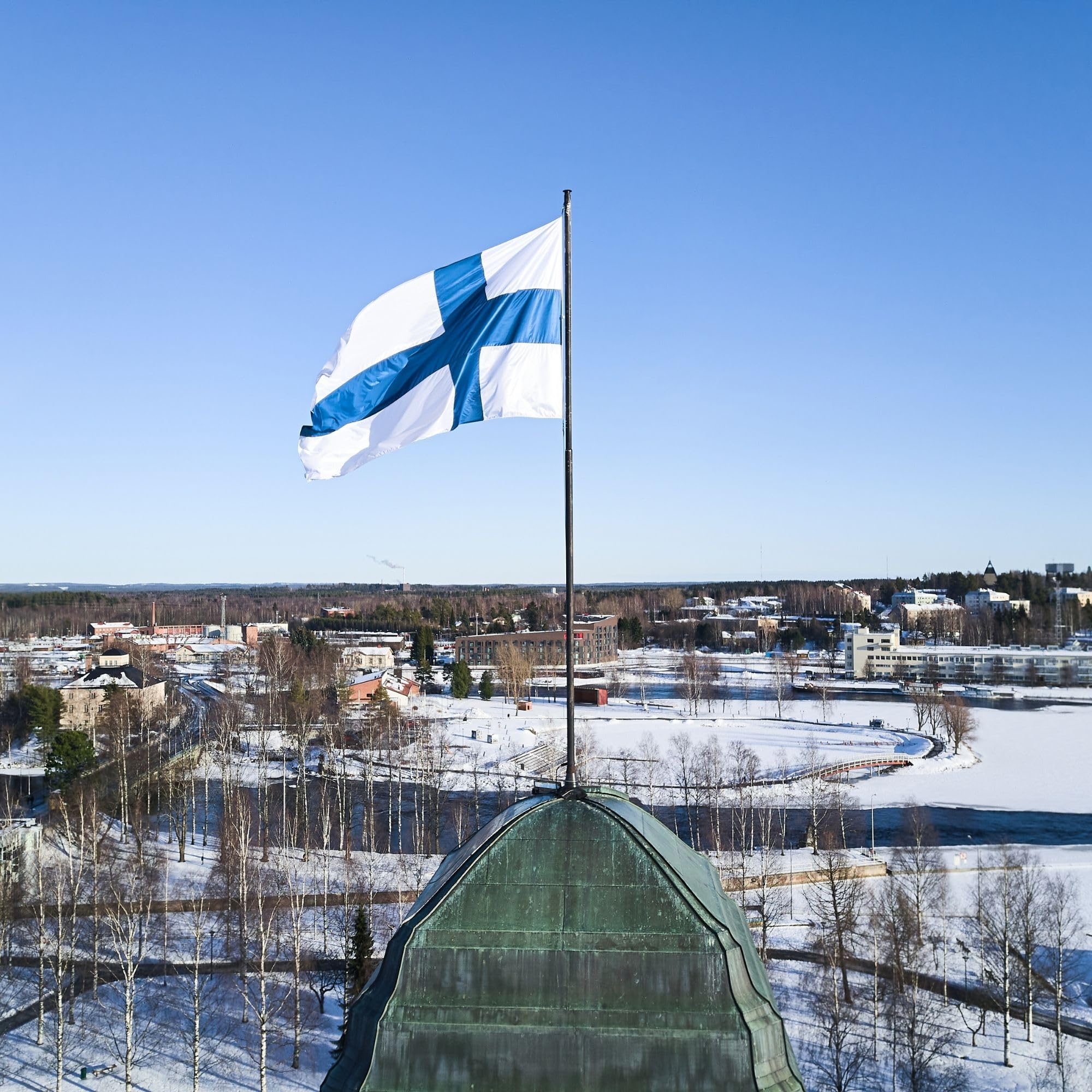 Runesol Finland Flag, 91x152cm, 3ft x 5ft, Finnish National Flag, Blue Cross, Nordic, 4 Grommets, Independence Day - Image 3