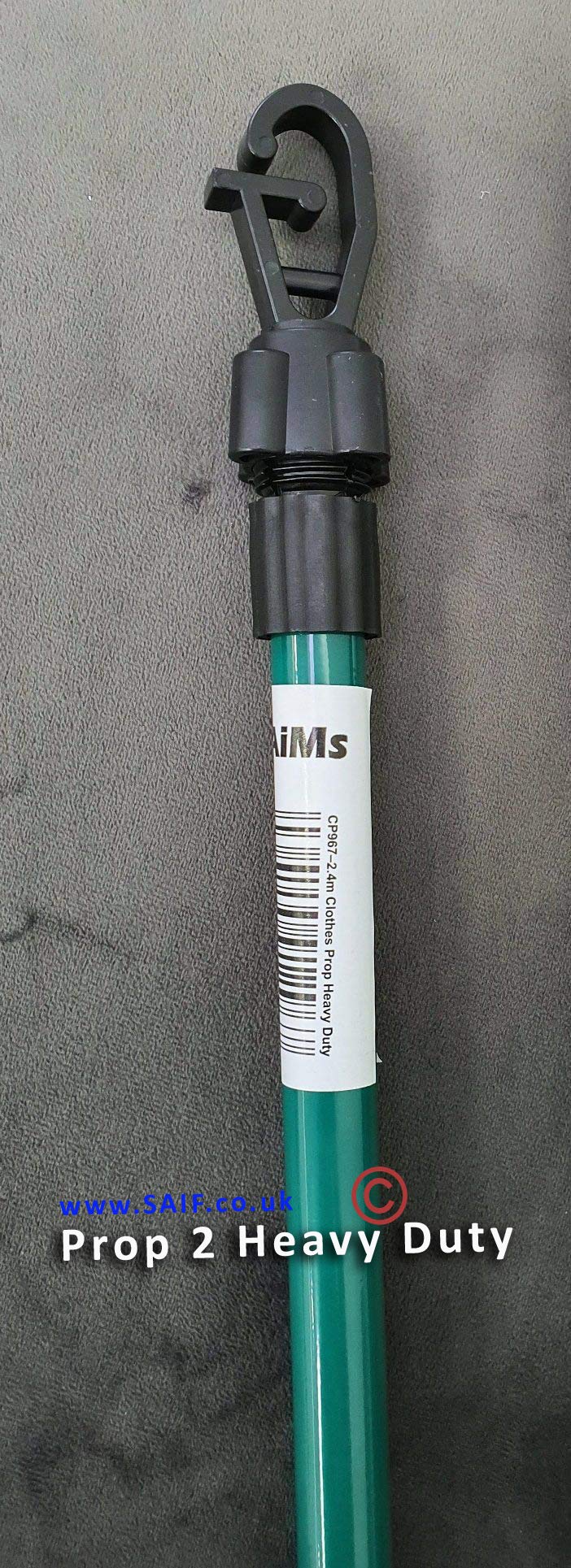 Aims 2PC's HD Prop Washing Line Pole Twist Lock Metal Galvanised Garden