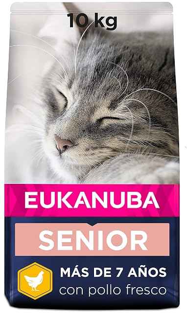 Eukanuba Alimento Seco para Gatos Sénior, Pollo, 10kg