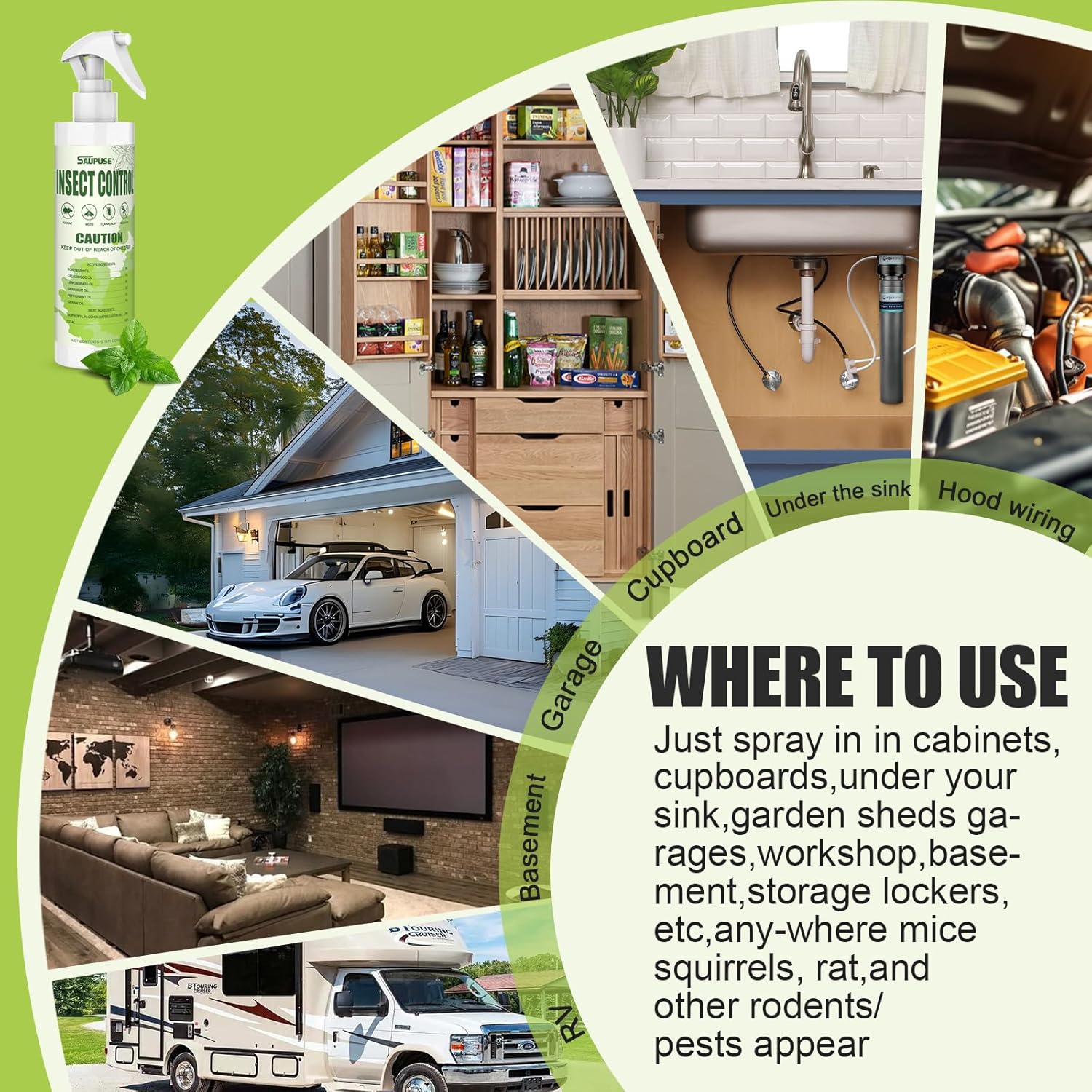 Pest & Insect Control Spray, Spider Repellent Indoor, Repel Spiders, Ants, Silverfish, Mosquitoes, Moths, and More, Plant Formula Safe for Indoor/Outdoor Use - Image 6