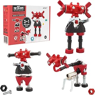 The Off Bits Toy Building Sets: ArtBit Robot Toy Model Kit for Kids 6+, Mini STEM Toys with Nuts & Bolts, Build Your Own Engineering Kit, STEM Building Toys Gifts for Boys and Girls