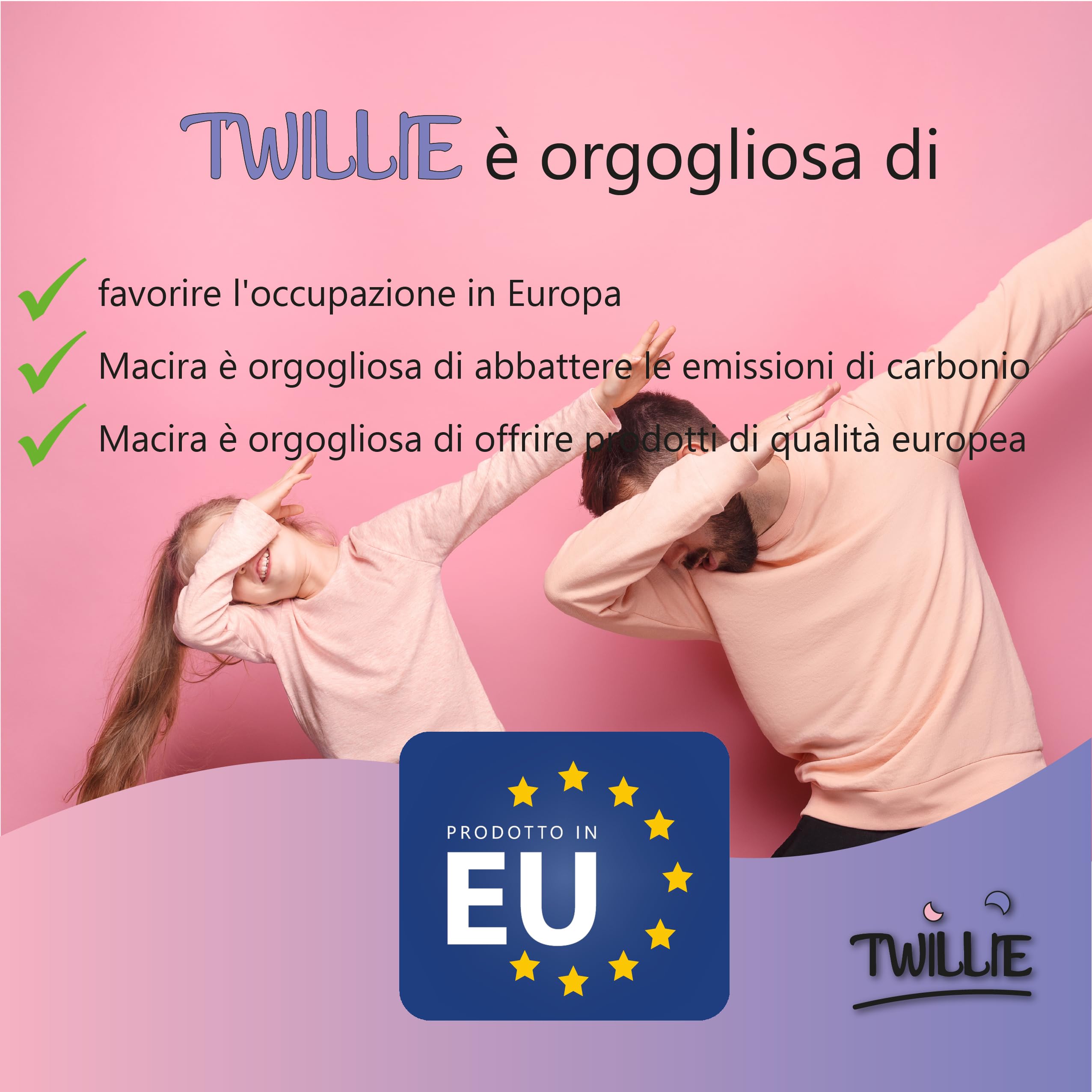 Twillie - Coprimaterasso 80 x 160 Impermeabile - Made in Europa - Oeko-Tex® - Aegis® - Traspirante - Proteggi Materasso Anallergico, Antiacari, Antibatterico, Antimuffa - Igienico 100% Policotone