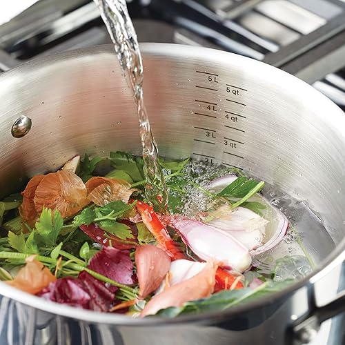 Miniatura 7 de KitchenAid Olla de acero inoxidable pulido revestido de 5 capas con tapa 6 cuartos de galón