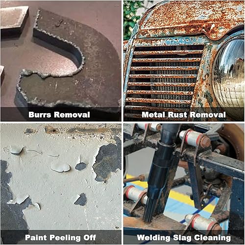 Miniatura 5 de KUNTEC Escalador de aire compacto neumático 14" limpiador de removedor de escoria de soldadura de pintura de óxido de aire