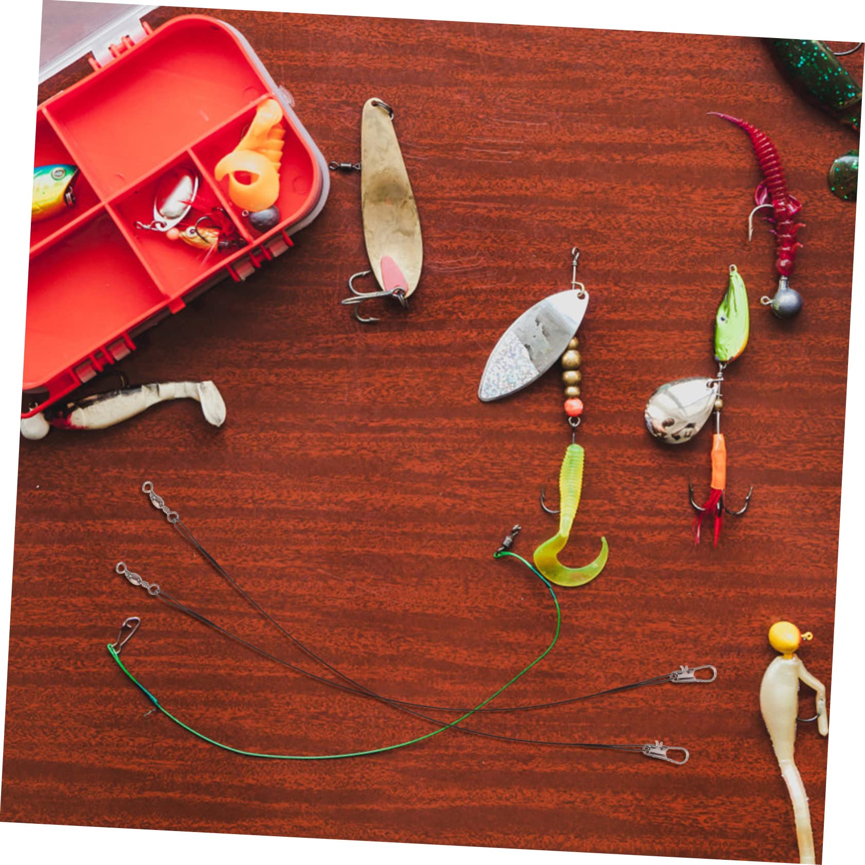 BESPORTBLE 3sets Fishing Leaders Saltwater Steel Fishing Lines Leading Ropes Fishing Tackle Professional Fishing Swivels 30pcs*3