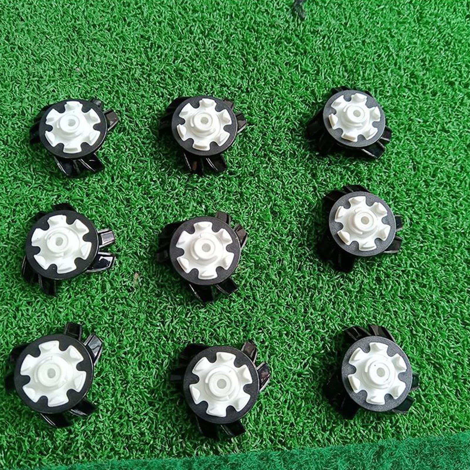 Tacos antideslizantes para zapatos de golf, 12 puntos de repuesto de giro rápido, tacos de tracción ligeros, ideales para entrenadores al aire libre, canchas, campos y rendimiento en césped