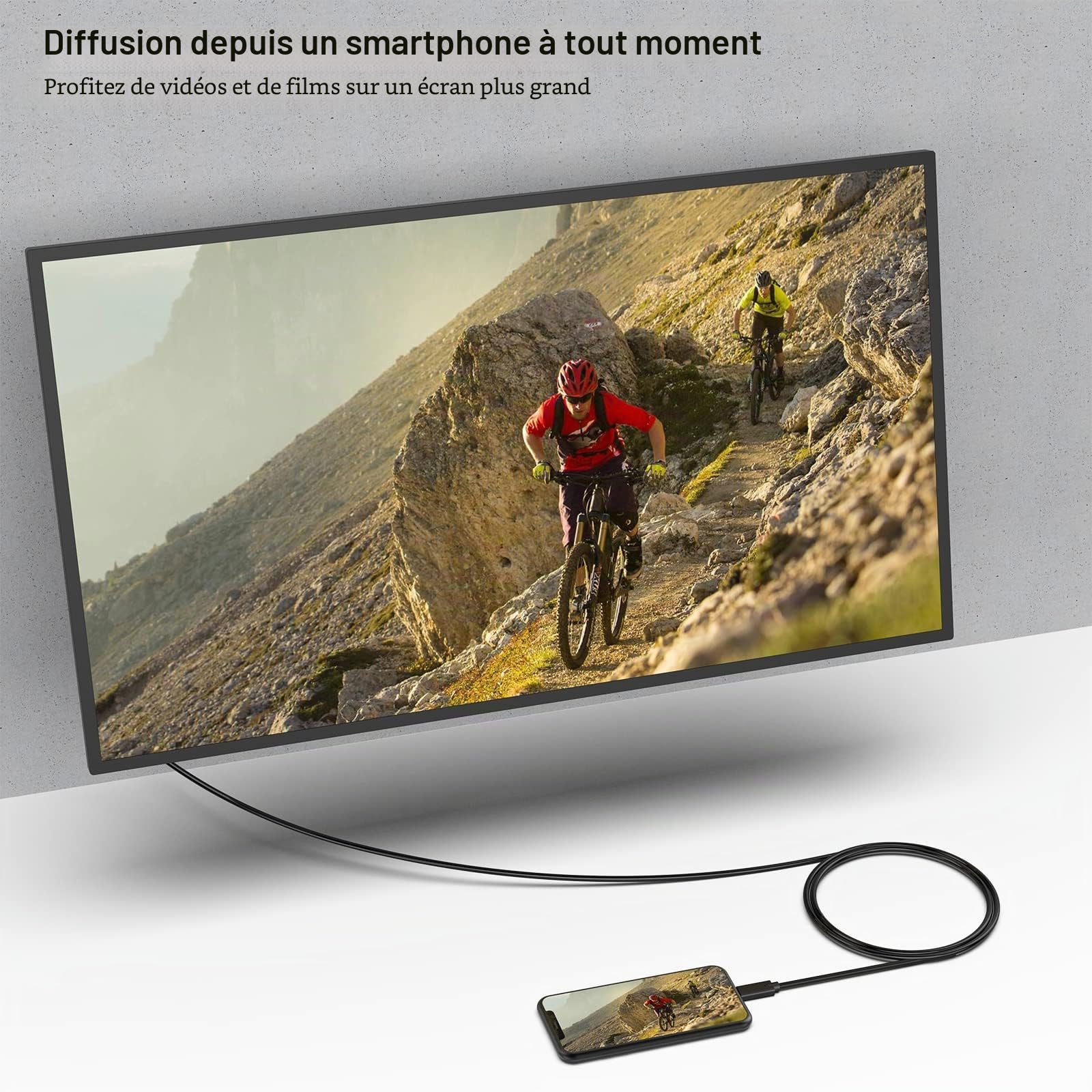 BENFEI Câble USB C vers VGA 0.9M, câble USB Type-C vers VGA [Compatible Thunderbolt 3/4] avec iPhone 15 Pro/Max, MacBook Pro/Air 2023, iPad Pro, iMac, S23, XPS 17, Surface Book 3 et Plus
