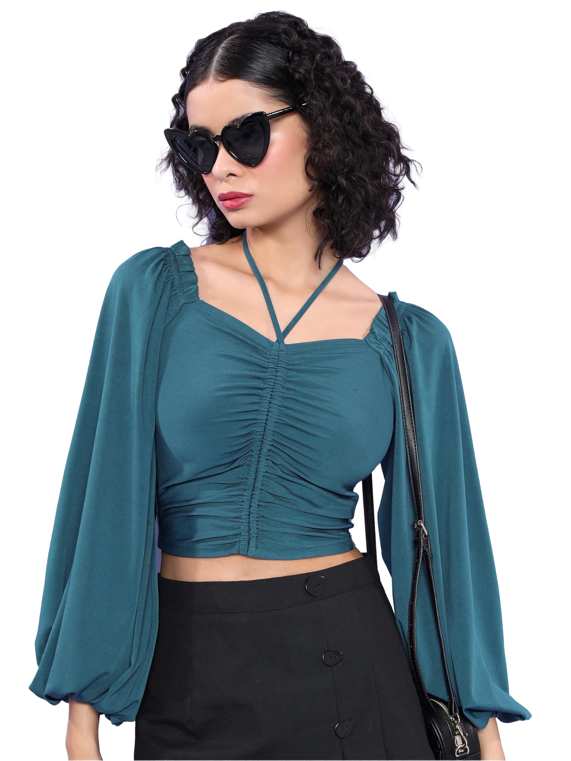 Ketch Women Polyester Casual Fit Full Sleeve Top in neutral