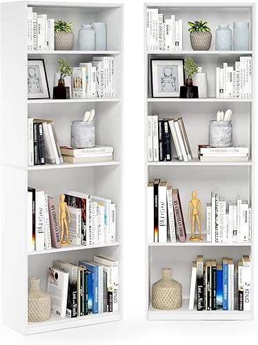 Miniatura 17 de Furinno Librero básico de almacenamiento de 3 niveles, roble francés gris gris roble francés,Nuez Columbia,2-Marrón