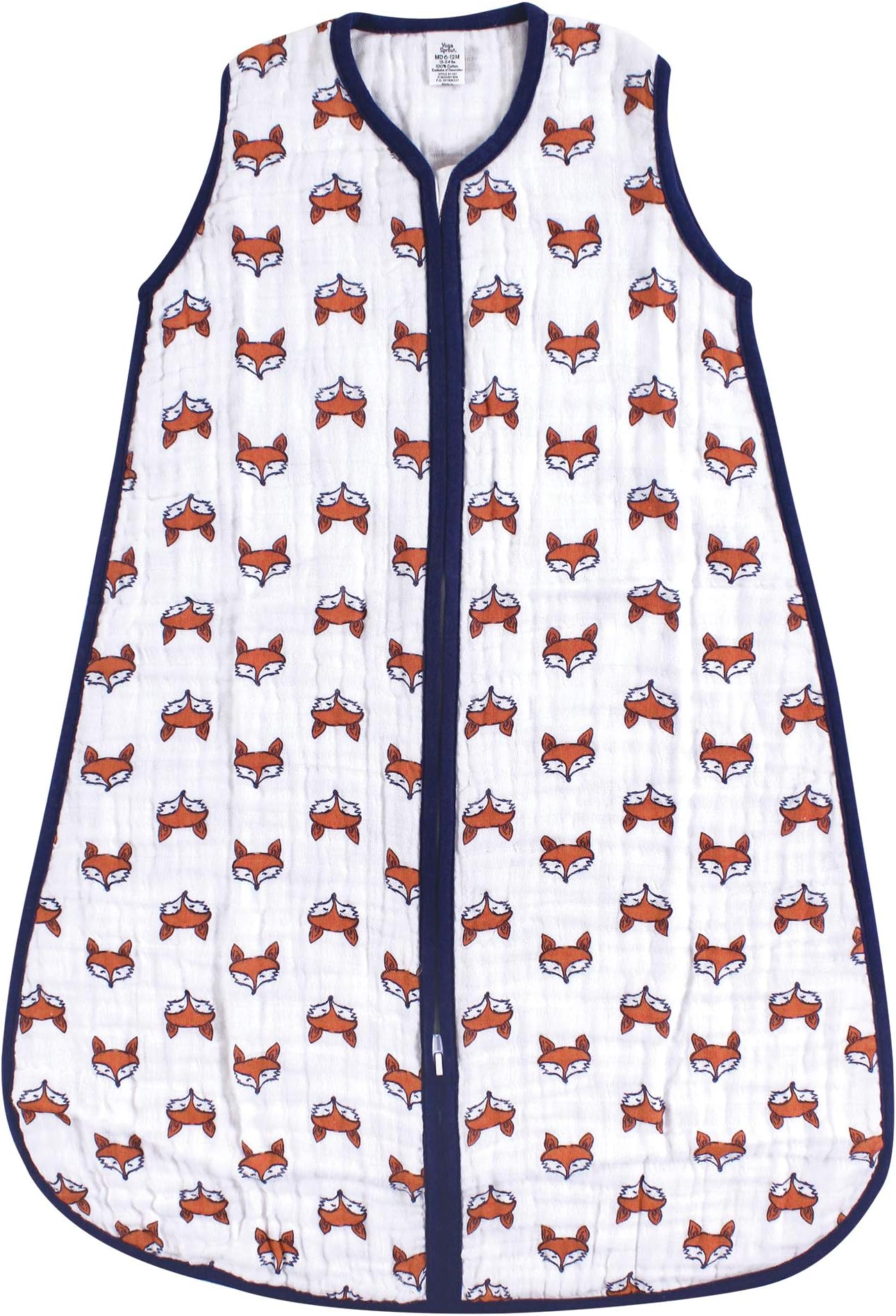 Yoga Sprout Baby Soft Jersey Safe Wearable Sleeping Bag, Clever Fox Muslin, 6-12 Months