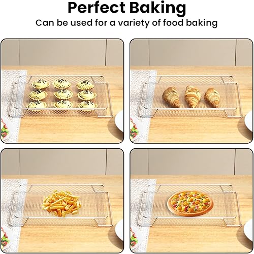 Miniatura 7 de Cesta para horno freidora de aire, bandejas de repuesto originales para horno NINJA DT201 DT251 Foodi Digital Freidora de aire, cesta de malla,