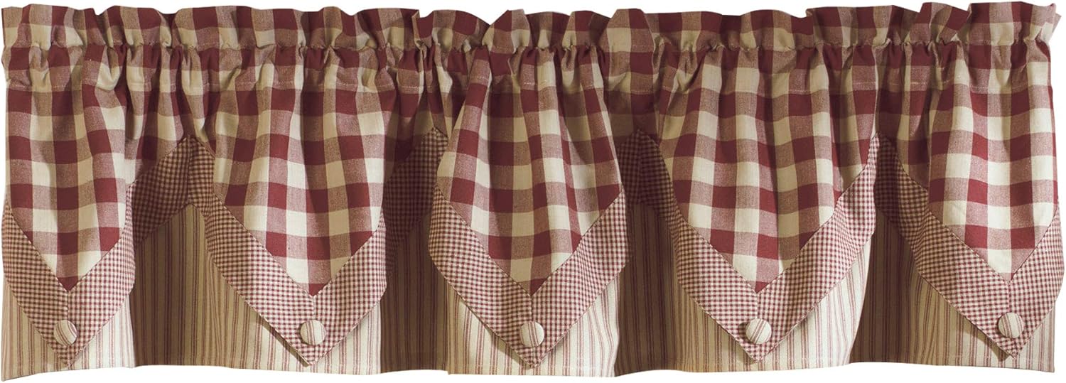 Park Designs Primitive Spice Lined Point Valance, 72 x 15