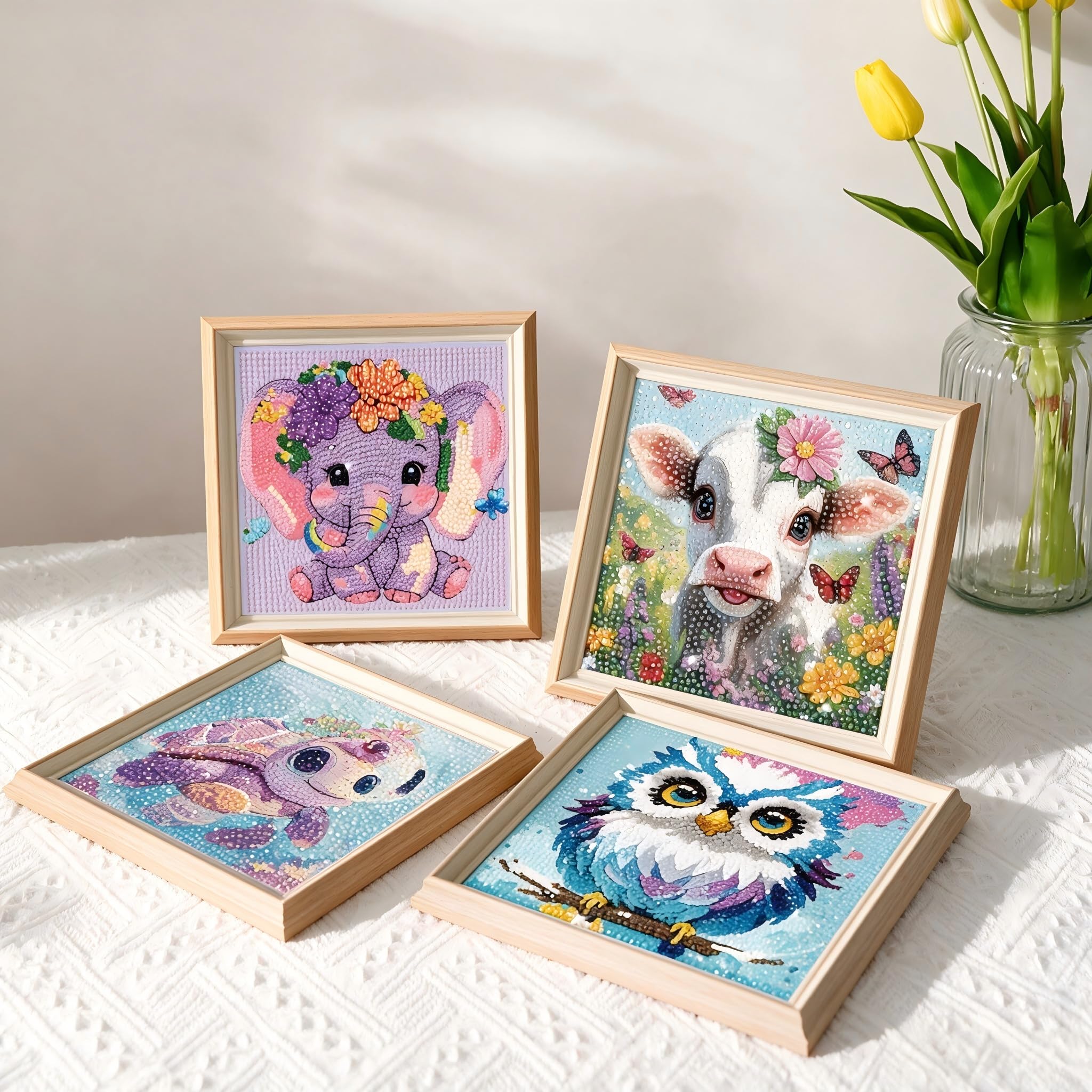 Diamond Painting Kits - 6 Animal Designs -2